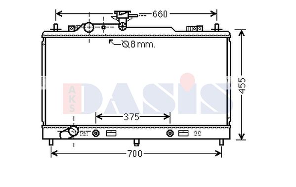 AKS DASIS Radiaator,mootorijahutus 110075N